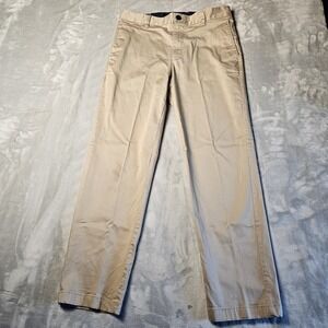 THE SAVILE ROW COMPANY Chino Pants Mens 32x30 Khaki Cotton Flat Front Casual